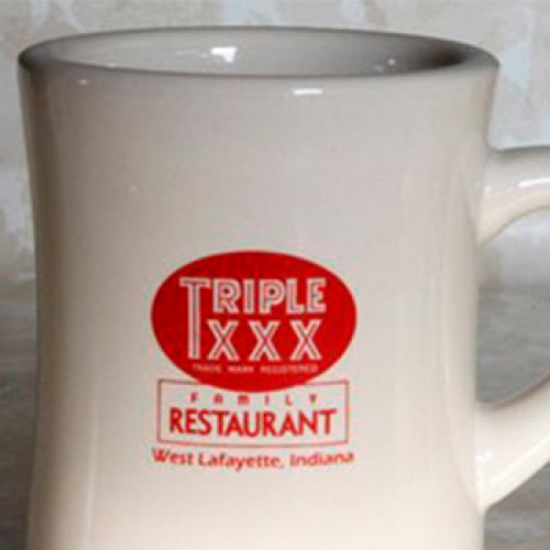 Triple XXX White Ceramic Coffee Mug